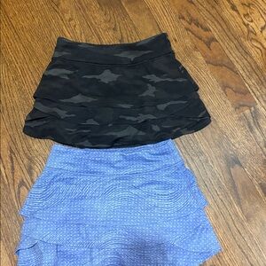 Athleta Girl Blue Patterned and camo Skort